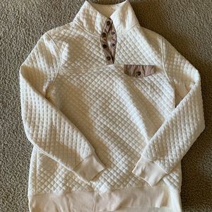 Cream Quilted Pullover